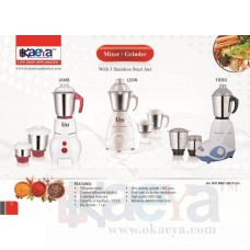 OkaeYa Mixer Grinder with 3 stainless steel